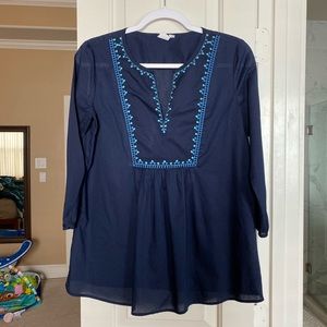 GAP Maternity Embroidered Peasant Blouse XS